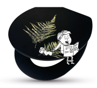 baliv Moss Green trend WC-Sitz Manra mit Absenkautomatik MDF Holzkern Schwarz