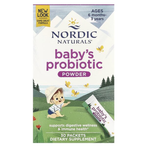 Nordic Naturals, Probiotikapulver für Babys, für das Alter von 6 Monaten bis 3 Jahre, 30 Päckchen, je 1,45 g
