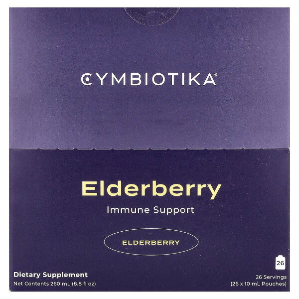 Cymbiotika, Elderberry Immune Support, Unterstützung des Immunsystems mit Holunder, 26 Beutel, je 10 ml