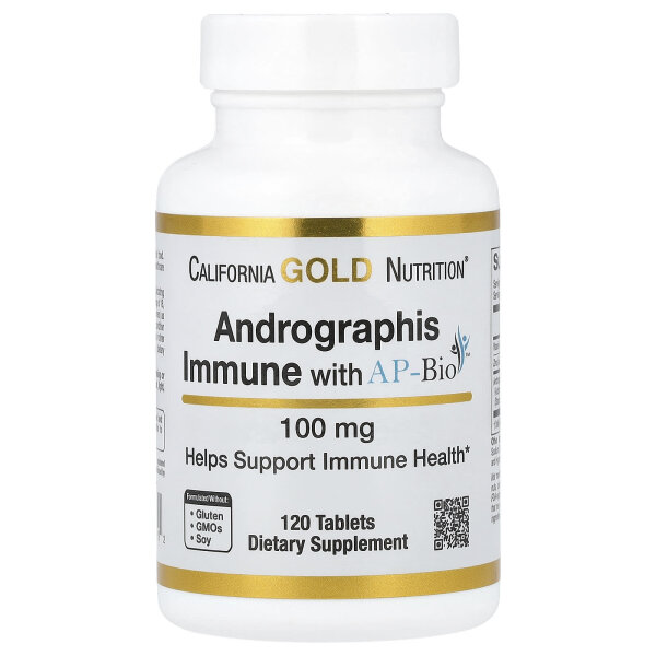 California Gold Nutrition, Kalmegh, Vitamin C + Zink, 120 Tabletten