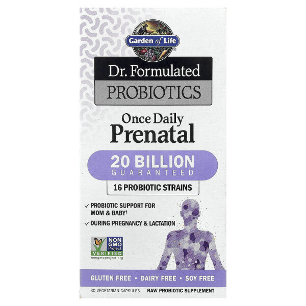 Garden of Life, Dr. Formulated Probiotika, einmal täglich, pränatal, 30 vegetarische Kapseln