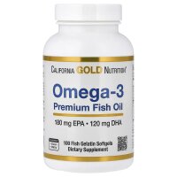 California Gold Nutrition, Omega-3 Premium-Fischöl, 100 Fischgelatine-Weichkapseln