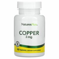 Natures Plus, Kupfer, 3 mg, 90 Tabletten