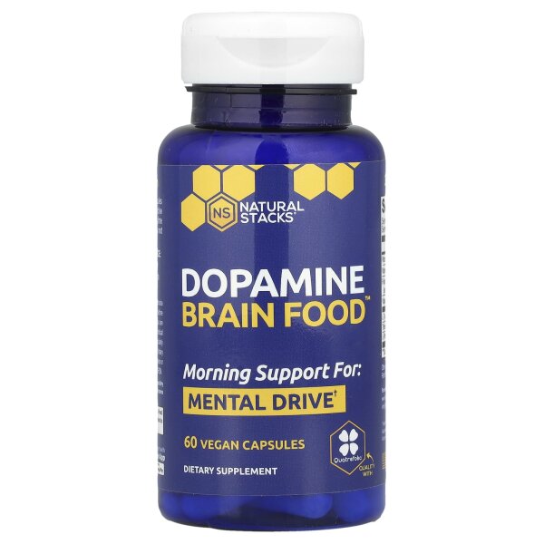 Natural Stacks, Dopamin Brain Food™, Dopamin-Gehirnnahrung, 60 pflanzliche Kapseln