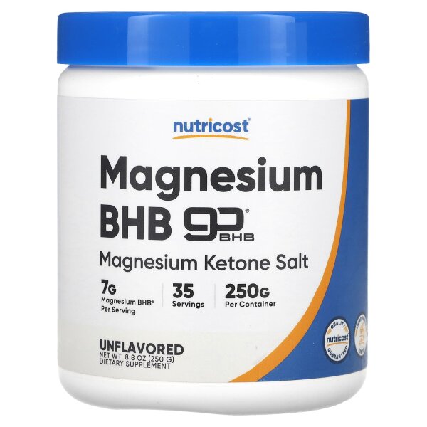 Nutricost, Magnesium BHB, goBHB®, geschmacksneutral, 250 g