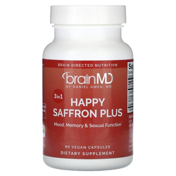 BrainMD, Happy Saffron Plus, 90 vegane Kapseln - DE Versand via DHL