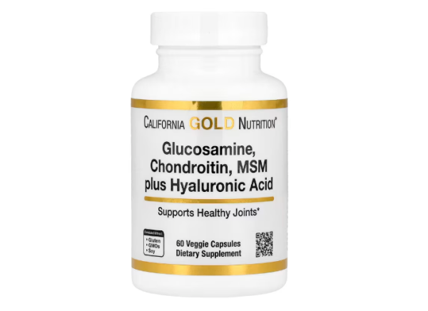 California Gold Nutrition, Glucosamin, Chondroitin, MSM plus Hyaluronsäure, 60 pflanzliche Kapseln