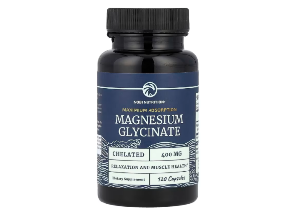 Nobi Nutrition, Magnesium Glycinate, maximale Absorption, 120 Kapseln (200 mg pro Kapsel)