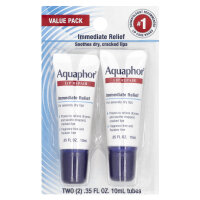 Aquaphor, Lippenreparatur, sofortige Linderung, ohne Duftstoffe, 2 Tuben, je 10 ml