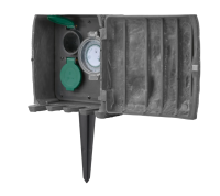 Gartensteckdose Steinoptik 2-fach Steckdose+Zeitschaltuhr