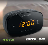 Muse M-150-CR Radiowecker | UKW PLL-Radio mit 20 Speicherplätzen | Zwei Alarme