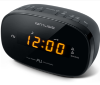 Muse M-150-CR Radiowecker | UKW PLL-Radio mit 20 Speicherplätzen | Zwei Alarme