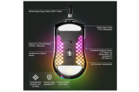 SteelSeries Aerox 3 Wireless - RGB Gaming-Mouse mit Öffnungen in der Oberfläche