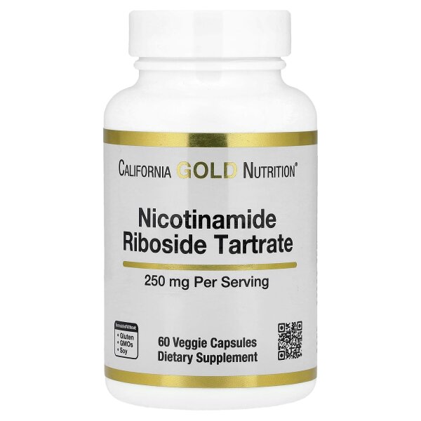 California Gold Nutrition, Nicotinamid-Ribosid-Tartrat (NRT), 250 mg, 60 pflanzliche Kapseln