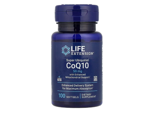 Life Extension, Super Ubiquinol CoQ10, 50 mg, 100 Softgel-Kapseln