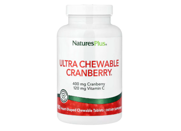 NaturesPlus, Ultra Chewable Cranberry®, 180 herzförmige Kautabletten