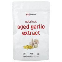 Micro Ingredients, geruchloser gereifter Knoblauchextrakt, 300 Weichkapseln