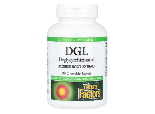 Natural Factors, DGL, deglycyrrhiziniertes Süßholz-Wurzelextrakt, 90 Kautablette