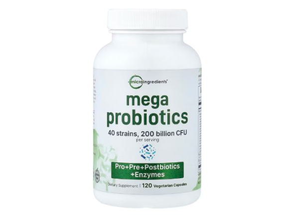 Micro Ingredients, Mega Probiotics, Probiotika, 120 pflanzliche Kapseln