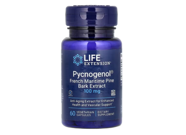 Life Extension, Pycnogenol, Seekiefernrindenextrakt, 100 mg, 60 pflanzliche Kapseln