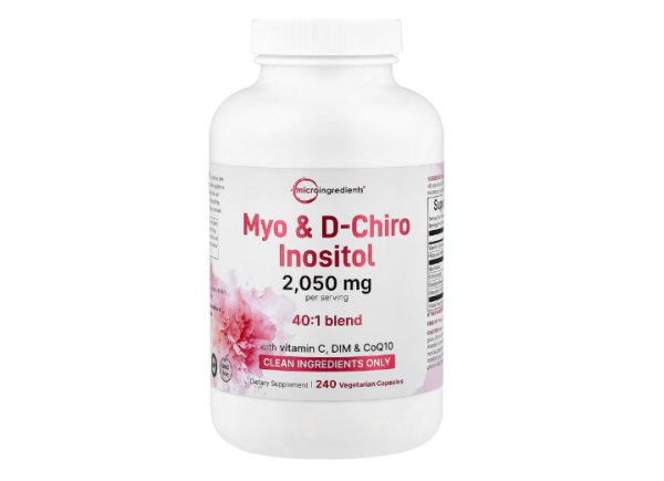 Micro Ingredients, Myo & D-Chiro Inositol, Myo und D-Chiro-Inosit, 240 pflanzliche Kapseln