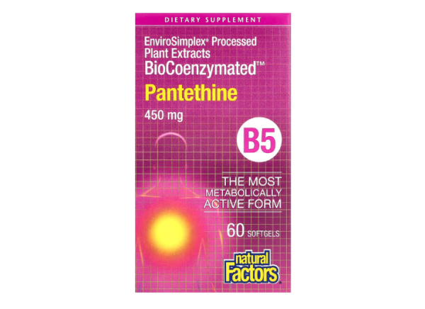 Natural Factors, BioCoenzymated, B5, Pantethin, 450 mg, 60 Weichkapseln