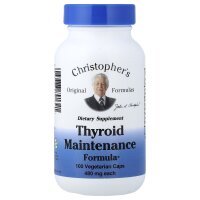 Christophers Original Formulas, Thyroid Erhaltungsformel, 100 vegetarische Kapseln