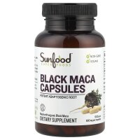 Sunfood, Schwarzes Maca, 800 mg, 90 Kapseln - DE Versand via DHL