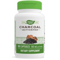 Natures Way, Charcoal Activiated (Green), 560mg, 100 Kapseln