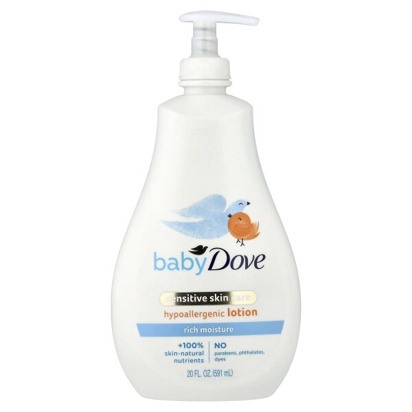 Dove, Baby, Pflege für empfindliche Haut, hypoallergene Lotion, 591 ml