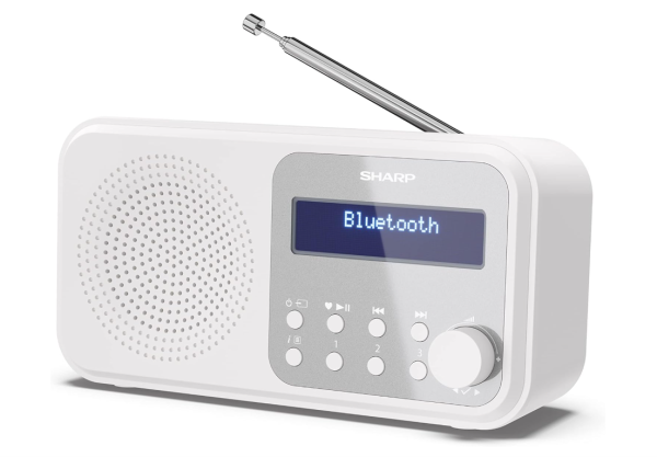 SHARP DR-P420(WH) Tokyo Tragbares Digitalradio – Bluetooth USB