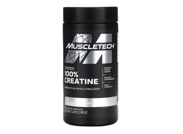 MuscleTech, Platinum 100% Kreatin, 100 pflanzliche Kapseln (1,25 g pro Kapsel)