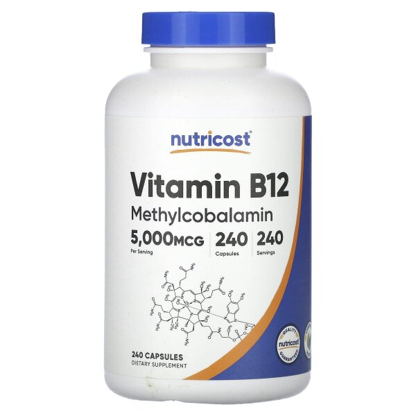 Nutricost, Vitamin B12, 5.000 mcg, 240 Kapseln