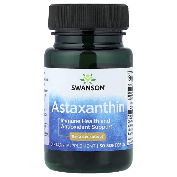 Swanson, Astaxanthin, 8 mg, 30 Weichkapseln - DE Versand via DHL