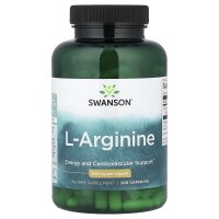 Swanson, L-Arginin, 500 mg, 200 Kapseln - DE Versand via DHL