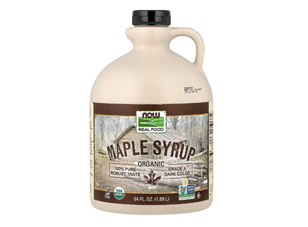 NOW Foods, Real Food, Organic Maple Syrup, Bio-Ahornsirup, Grad A, dunkle Farbe, 1,89 l