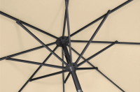 Siena Garden Sonnenschirm Ø 250 cm Natur mit Knickfunktion Natur Marktschirm