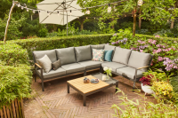 Siena Garden Sonnenschirm Ø 250 cm Natur mit Knickfunktion Natur Marktschirm