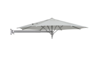 Ampelschirm Ø 245 cm Grau-Silber mit Dreh- &...