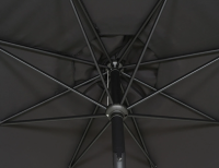 Siena Garden Marktschirm Ø 300 cm Anthrazit mit Kurbelmechanik Sonnenschirm