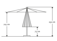 Schneider Marktschirm Korsika Ø 320 cm, Natur mit Kurbelmechanik Sonnenschirm