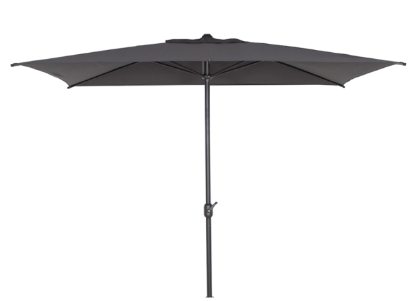 Siena Garden Marktschirm 200 cm x 300 cm Anthrazit Kurbelmechanik Sonnenschirm