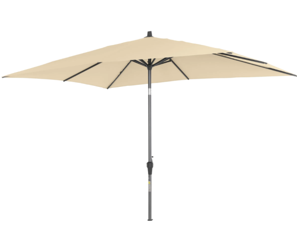 Siena Garden Marktschirm 300 cmx 200 cm Natur mit Kurbelmechanik Sonnenschirm