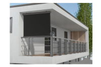 Vertikalmarkise Loverna mit Kassette 1,4 x 2m, schwarz