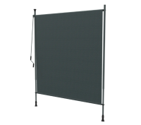 Vertikalmarkise 1,5x2m Anthrazit teleskopierbar