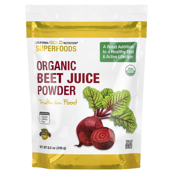 California Gold Nutrition, Superfood, Bio-Rote-Bete-Saftpulver, 240 g
