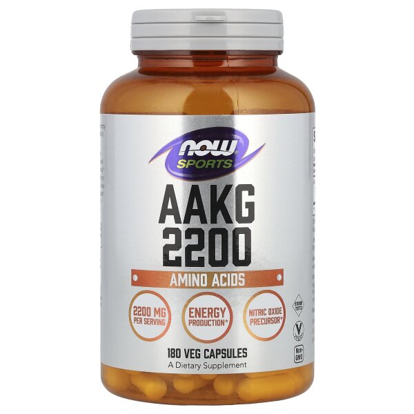 NOW Foods, AAKG 2200, 180 pflanzliche Kapseln (550 mg pro Kapsel)