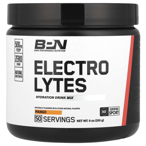 BPN, Electrolytes, Hydration Drink Mix, feuchtigkeitsspendende Trinkmischung, Mango, 255 g