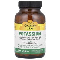 Country Life, Kalium, 99 mg, 250 Tabletten - DE Versand via DHL