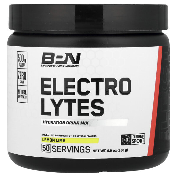 BPN, Electrolytes, Hydration Drink Mix, hydratisierende Trinkmischung, Zitrone-Limette, 280 g